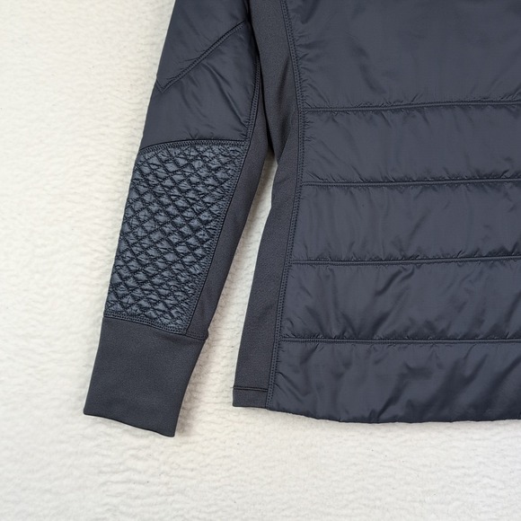 Athleta Rock Ridge Primaloft Quilted Jacket Sz XS Hooded Astronomy Grey 350851 - Picture 7 of 10
